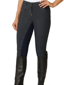 Women's Softflex Suede Full Seat Breech - Indigo, Soft Suede Fabric, Full Seat Design, Comfortable & Stylish Equestrian Breeches