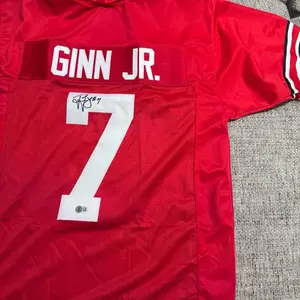 TED GINN JR. Signed Autograph Custom Jersey - Beckett Coa - Ohio State University