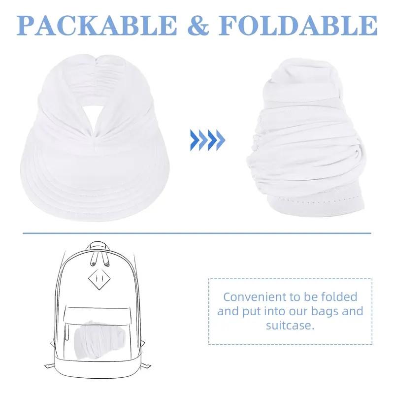 Women's UPF 50+ UV Protection Sun Visor Hat | SunSafeTok That Girl Aesthetic High Ponytail Wide Brim Hat | Birthday Gift for Her Beach Golf Hiking Outdoor Daily Casual Wear