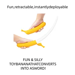 Stretchy Banana Sword Fidget Toy | 3D Printed Prank Toy for Kids – Perfect Stress Relief & Holiday Gift!