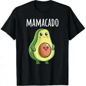 100% Cotton Unisex Pregnancy Announcement Shirts Women Mom Funny Mamacado T-Shirt