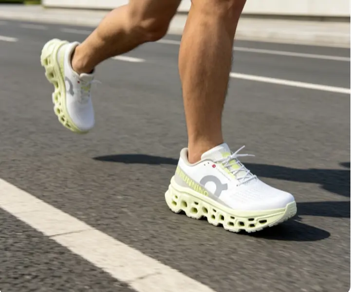 All season white lime low top sports sneakers ergonomic hollow cushion midsole soft padded insole anti slip tread outsole adjustable lace shoes for jogging gym daily street outdoor outfits