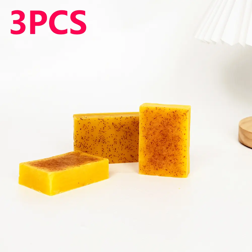 3PCS Lemon Turmeric Kojic Acid Soap,LemonKojic Acid Soap Bar Turmeric Soap Bar Kojic AcidSoap Facial Skincare Radiant Comfort