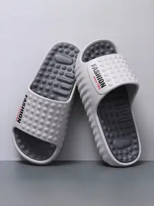 1 Pair Unisex Thick-Soled Slippers, EVA Material, Massage Particle Lining, Anti-Slip & Wear-Resistant, Dual-Use Sandals for Home & Outdoor