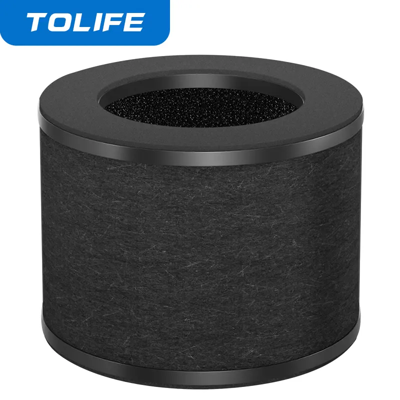 ToLife TZ-K1 Air Purifier Replacement Filter, MK01 MK06 Air Purifiers, 3-in-1 H13 HEPA Filter Replacement for Smoke Pollen Dander, Black