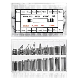 108/144pcs Stainless Steel Spring Bars 8mm-25mm, Watchband Strap Belt Repair Tools, Pin Watch Accessories for Watch Maintenance