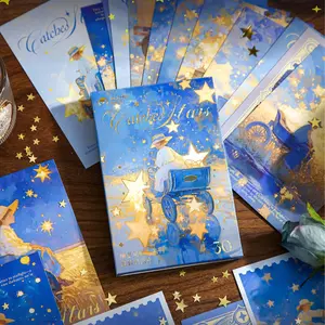 30pcs/set Star Catcher Series Postcards, Romantic Theme Artistic Student Memorial Cards, Greeting Cards for Friends Family Lovers, Custom Message Card