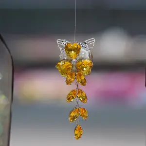 115 Gold Crystal Flower Tassel Charm – Luxury Butterfly Dangle Pendant for DIY Jewelry