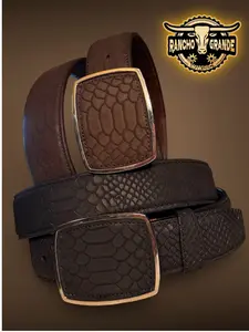 Cinturon De Piel Genuina Diseno Moderno para Hombre / Men's Fashion Belt Genuine Leather