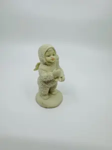 Vintage Dept 56 Snowbabies Angel Candlestick Taiwan Figurine