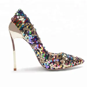 Colorful Glitter High Heel Pumps
