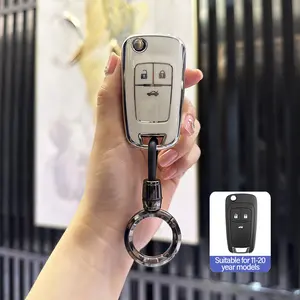 Buick Encore Chevy Chevrolet Camaro Equinox Impala Sonic Trax GMC Terrain Flip 4 Buttons TPU Remote Keyless Key Fob Case Protection Shell Accessories