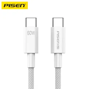 60W USB-C to USB-C Fast Charging Cable Ruler, Durable Nylon Braided Cable for iphone 16/15 Pro/15 Pro Max/15 Plus/iPad Pro/Air 5/MacBook/ Galaxy S22/S21/S20 Ultra - White, USB C 3.0 Fast Charging Cable