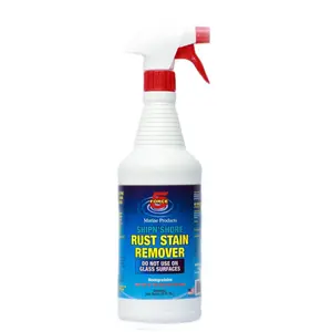 Force 5 SHIPN'SHORE, Rust Stain Remover Spray - Instantly Dissolve Rust Stains on Fiberglass, Vinyl, Fabric, Metal & Painted Surfaces - Also Removes Sprinkler Stains from Walls and Fences.