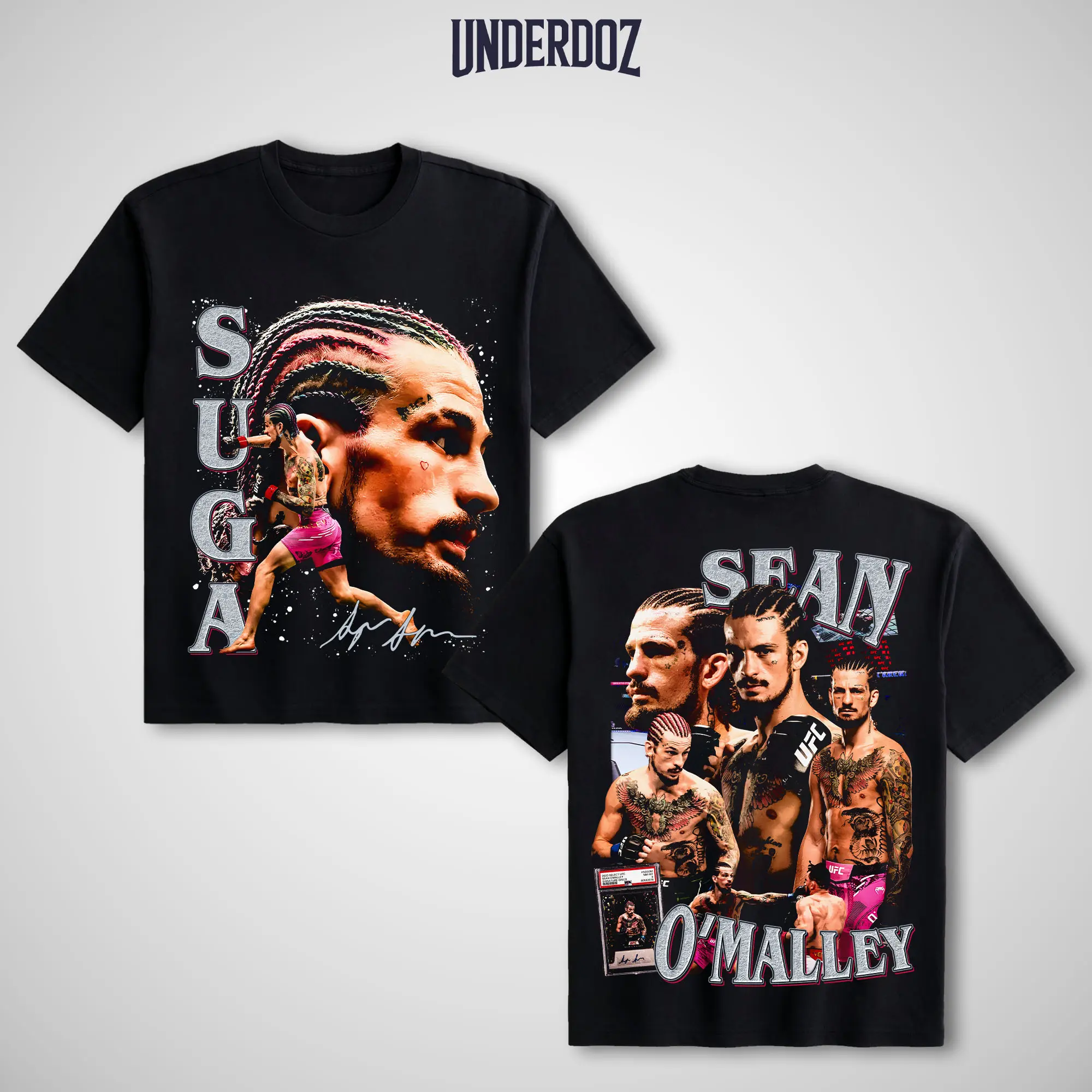Men's Suga Sean O'Malley UFC Graphic Tee, Pure Cotton Round Neck Short-Sleeve Apparel, Streetwear Top, Casual Stylish Tee for UFC Fans, Short Sleeves Keep The Look Light, Alternative Streetwear Men's Short-Sleeve T-Shirts