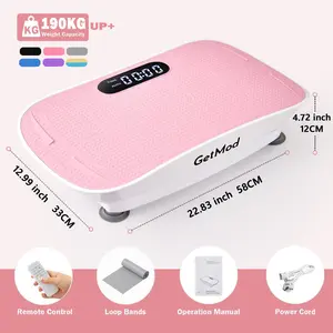 【Free Delivery】GetMod Smart Vibration Plate ,Upgraded for High-Power Brushless Motor Bluetooth speaker with Enhanced Performance Exercise Machine Full Body Workout at home, vibrational platform for Wellness and Fitness