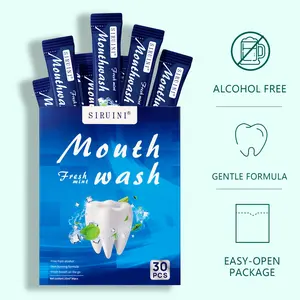 Mint Mouthwash 30-Pack Large Capacity Portable Mouthwash Long-Lasting Fragrance Individual Pack Mouthwash Liquid Oral Scented Aroma