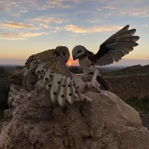 3D Printed Lifelike Flexible Jointed Owl Desk Ornament, Home Office Decor, Fun Warrior Cat Headpiece, Desktop Small Figurine, Decoration Items