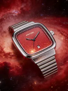 Men's Sport Watch with Quartz Movement, Business Fashion Simple Wristwatch, Digital Display, Square Dial, Date Function, Waterproof Vintage Style