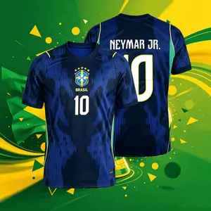 2026 Brazil National Home And Away 10#Neymar and VINI 11#Raphinha Short And Long Sleeve Soccer Jersey Fans Versio Breathable