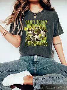 Can't Today I'm Swamped T-Shirt, Shrek Funny Trending Sweashirt, Fiona and Shrek Hoodie