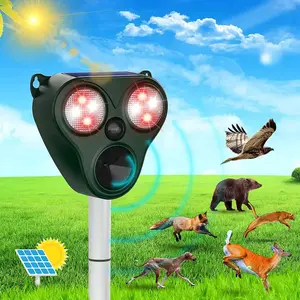 Ultrasonic rodent repellent device, animal deterrent device, high-power alarm dog repeller, cat repeller, outdoor solar-powered bird repellent device, Deer Repellent Devices, suitable for rainy weather