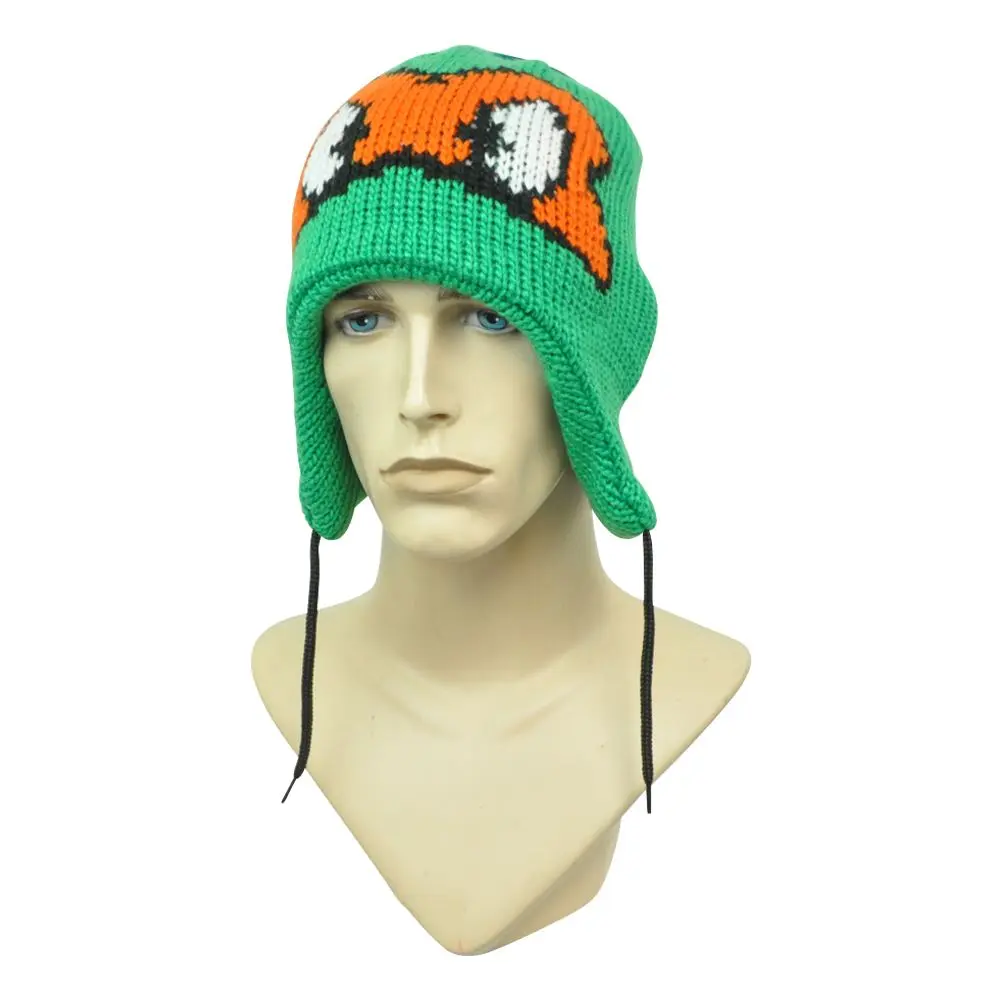 Reversible Mutant Ninja Turtles Leonardo Michelangelo Peruvian Beanie Crochet