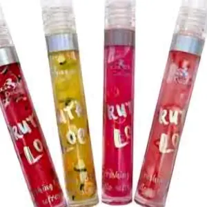 Glossy Lip Oil 4 Pc Set Hydrating Moisturizing Cosmetic