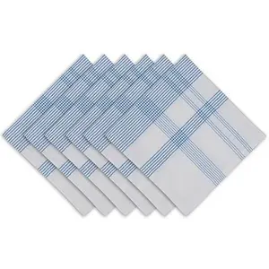 Design Imports Summer Day Plaid Napkins 6-pack