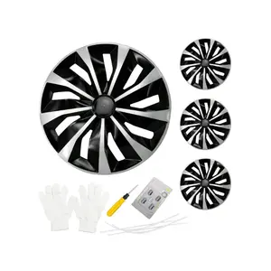 4PCS R16 Hub Caps Set Wheel Covers Hub Cap Universal ABS Material Rim Protector Replacement Car Accessories Vehicle 16-inch Steel Wheels