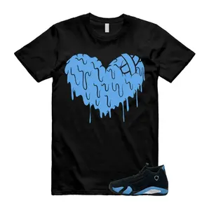 14 Black University Blue 2026 Shirt for Men, AJ 14 Black University Blue Matching Shirt, Classic Fit, 100% Cotton, Gift For Sneakerhead