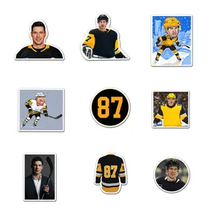 Sidney Crosby Sticker Pack 9 PCS Vinyl, Sport Car Wall Kid Phone Book Stickers, Funny Sticker Decal Decor