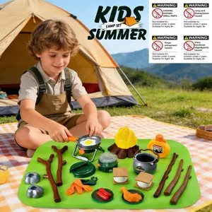 Children Camping Toy Set, Glowing Campfire Toys Combo, Indoor Outdoor Adventure Games, Enhance Parent-Child Interaction, Gift Box Packaging