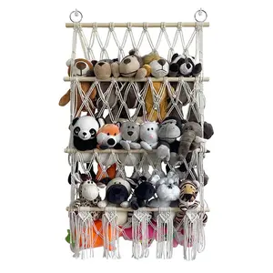 3 Layer Stuffed Toy Storage Rack, Hanging Stuffed Toy Storage Holder, Space Saving Storage Organizer for Bedroom, Living Room, without Toy