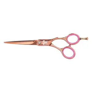 Cricket Beauty Tools Shear Xpressions Hey Rosie 5.75in Hair Shear - Rose Gold Japanese Stainless Steel, Ergonomic Offset Design for Haircare Comfort & Control, Removable Storage-Friendly, Smooth Dry Styling