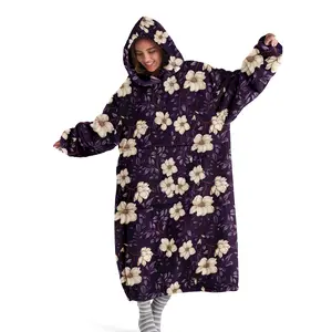 hoodie blanket，Wearable Blanket，Unisex Hooded Blanket Sweatshirt, Wearable Vintage Floral Shawl, Home Leisure Throw, TV Blanket, Outdoor Warm Blanket, Gift Idea，Christmas Gift,Valentine's Day gift, Cozy Hooded Blanket