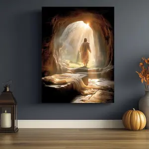 Risen Jesus Canvas Print, Empty Tomb, Christian Easter Wall Art, Office & Modern Home Decor, Canvas or Poster Print