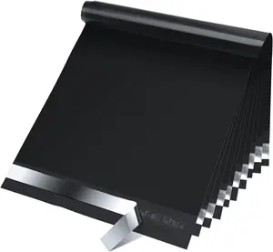 Fuxury Poly Mailers 10x13 Inch 50 Pcs, Waterproof Shipping Bags for Clothing, Strong Adhesive Shipping Envelopes for Small Business Suppliers, Self Seal Mailers Poly Bags Mailing Envelopes Black