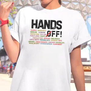Hands Off Shirt, Save Public Lands, Medicare Social Security, Political Activism Tshirt,Free Speech, Environmental Rights Tshirt