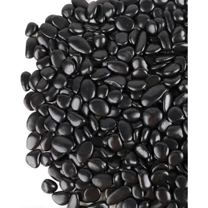 Black Pebbles for Plants 1.8lb Bulk Bag Aquarium Gravel 0.8"- 1.2" Decorative Polished Fish Tank Stone