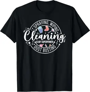 100% Cotton Cleaning Lady Appreciation Cleaning Ladies Cleaner T-Shirt