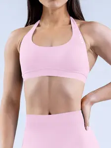 Women's Seamless Sports Bra Tank Top, Soft Gym Running Daily Wear, Slim-Fitting Letter Pattern, All Seasons Fitness Clothing Cropped Activewear