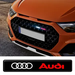 Car Grill Light Decoration LED Lamp, Front Grille Emblem Lighting, Compatible with Audi Models A1 A2 A3 A4 A5 A6 A7 A8 Q Series