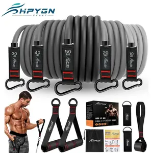 Resistance Bands, Exercise Bands with Handles Set, Fitness Bands, Workout Bands with Door Anchor and Ankle Straps, for Heavy Resistance Training, Physical Therapy, Shape Body, Yoga, Home Workout Set,Best Valentine's Day Gifts for Men