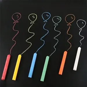 Water-Soluble Erasable Paintbrushes for Kindergarten Home Teaching, Dust-Free Baby Blackboard, Set of 12 Colorful Water-Based Chalks, Art Supplies, Art Materials