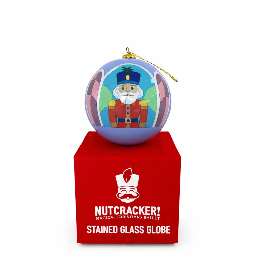 Nutcracker Magical Christmas Ballet -2025 Stained-Glass Globe Ornament - Nutcracker