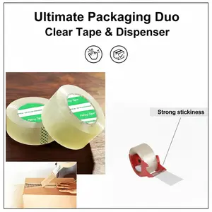 Packaging tape, transparent and versatile, Transparent Adhesive Tape, suitable for office, home, school transportation, waterproof sealing strong, Strong Adhesion, the best choice for packaging sealing box