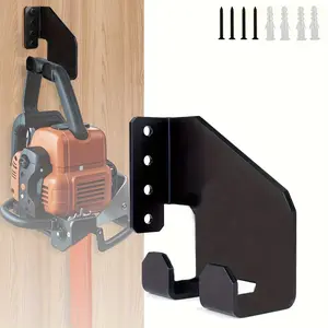 Heavy Duty Metal Chainsaw Wall Mount Hanger, Pre-drilled Hole Design, Sturdy Durable Space Saving Storage Rack for Garage Workshop Home Tool Organization
