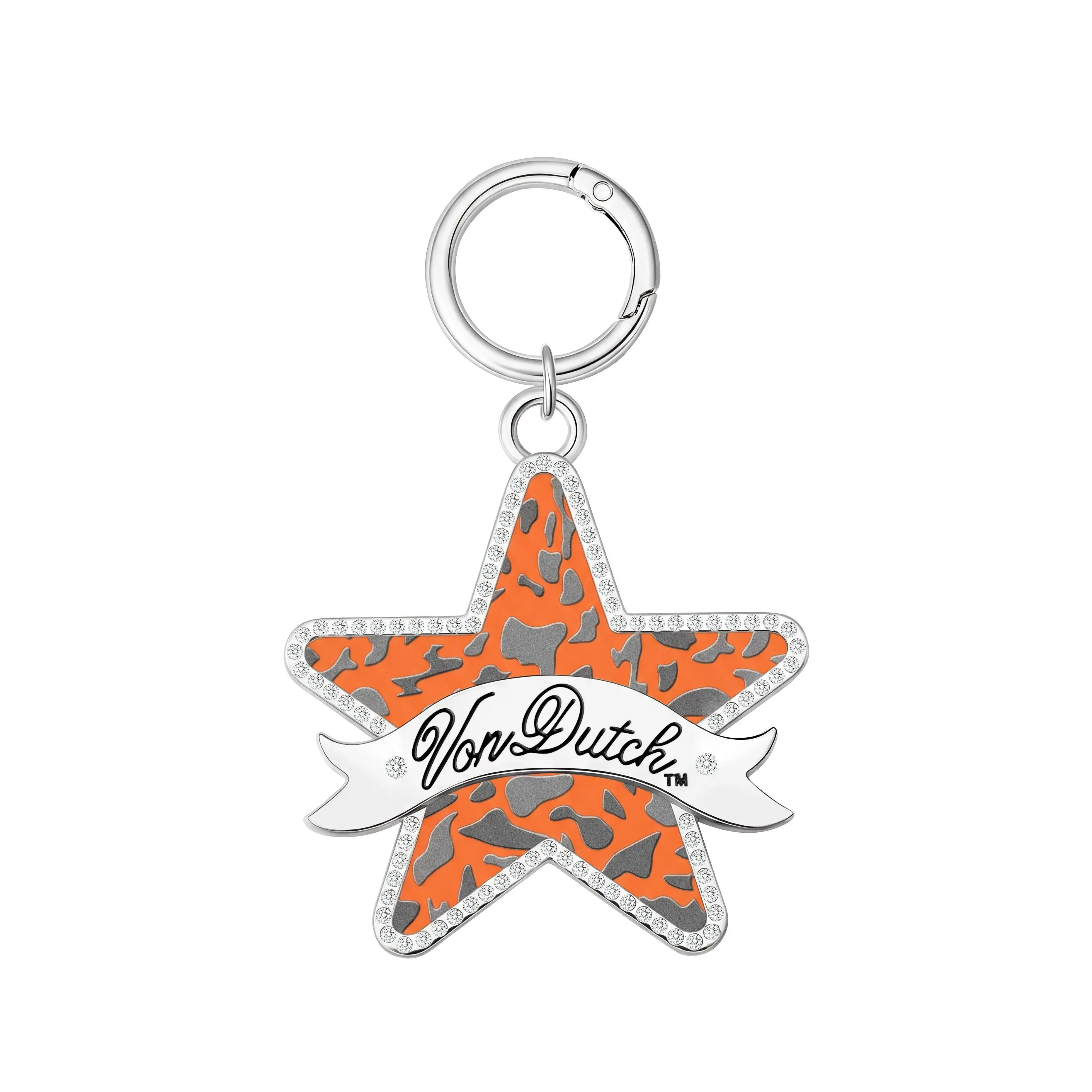STAR KEYCHAIN - ORANGE CAMO