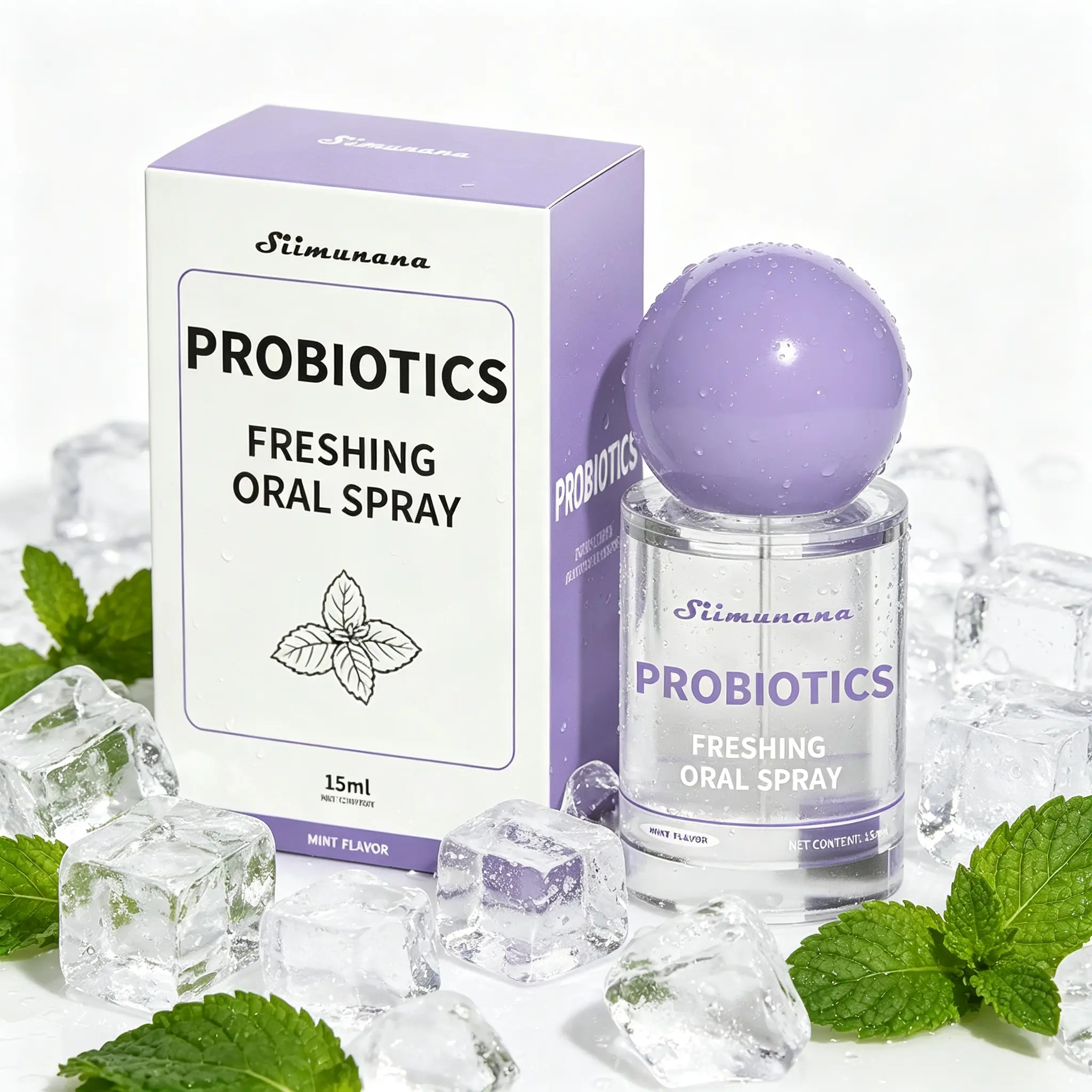 15ml Mint Mist for Lasting Freshness & Oral Care, Sugar-Free, Compact & Portable Probiotics Spray for Lasting Freshness and Oral Care